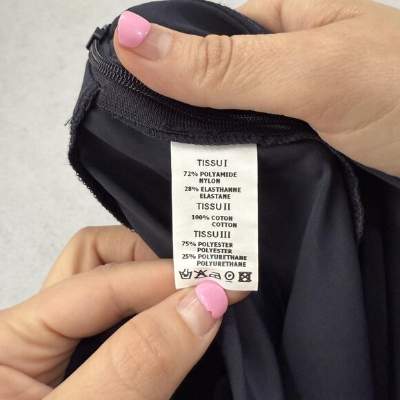 MC Planet Skirt Womens 40 Blue Layered Ruffle Hem Stretchy Zip France Boho Chic - Picture 9 of 10